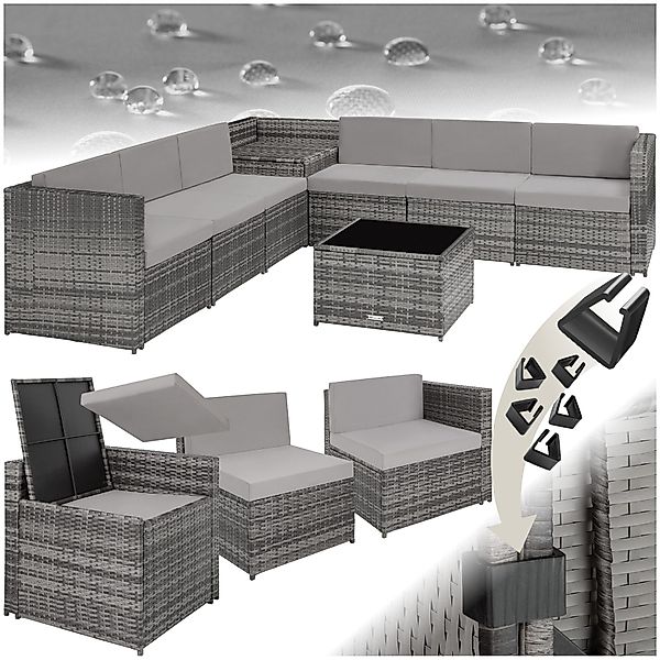 tectake Loungeset Rattan Lounge, (Set., 8-tlg), günstig online kaufen