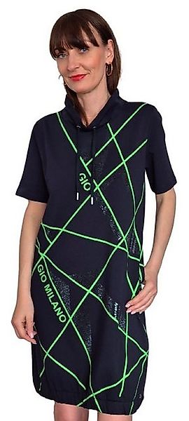 Gio Milano Shirtkleid Kleid mit abstraktem Druck und dezentem Strassbesatz günstig online kaufen