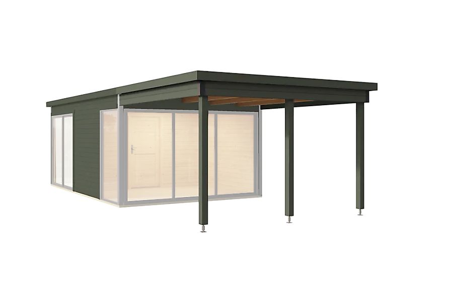 Nordic Holz Gartenhaus-Anbaudach "passend für DOMEO 3/4" günstig online kaufen