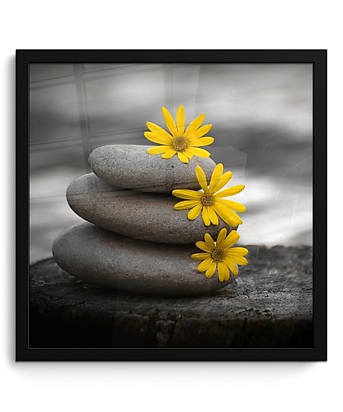 MuchoWow Poster Zen-Steine - Blumen - günstig online kaufen