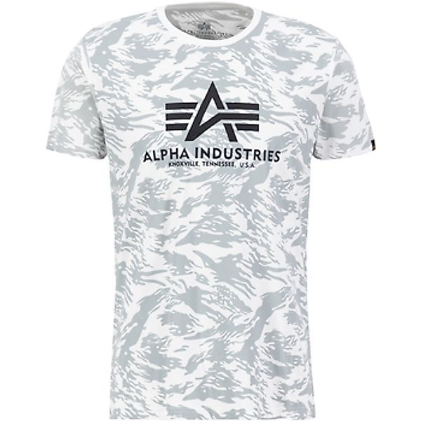 Alpha Industries  T-Shirt Basic T-Shirt Camo - brushstroke white günstig online kaufen