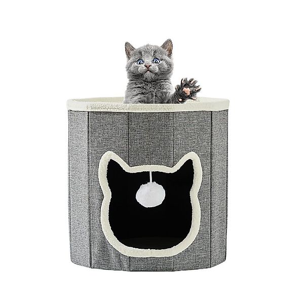 Zedelmaier Tierhaus Katzenhöhle, Katzenhaus,Katzenbetten, mit Spielball, günstig online kaufen