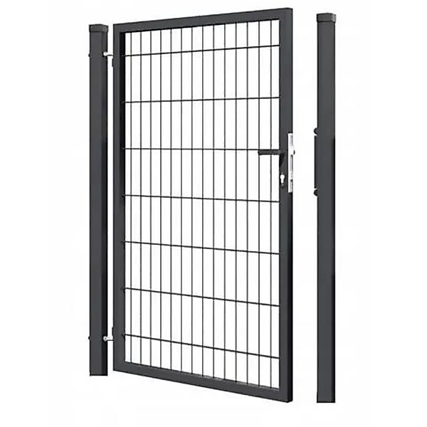 GEWA Gartentor Economy Einflügelig 1m Breit 1,6m Hoch Doppelstabmattentor R günstig online kaufen