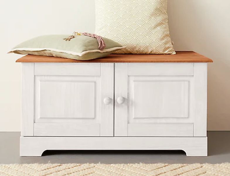 Home affaire Sitzbank Lisa, mit Stauraum und 2 Drehtüren, Breite 90 cm günstig online kaufen