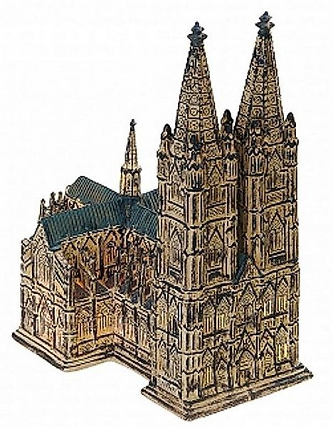 Wurm Dekoobjekt Kölner Dom Modell beleuchtet Kirche Porzellan günstig online kaufen