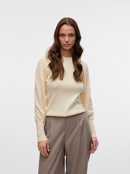 Vero Moda Strickpullover VMHOLLYPOINTELLE LS O-NCK PULLOVE GA BOO günstig online kaufen