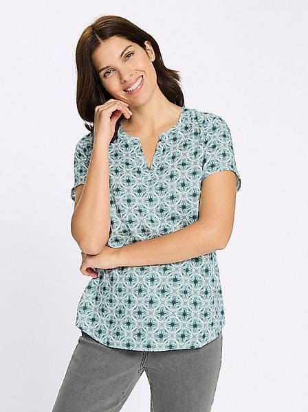 Sieh an! Klassische Bluse Schlupfbluse Kurzarm günstig online kaufen