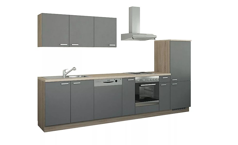Küchenzeile mit Elektrogeräten - weiß - 330 cm - Küchen > Küchenblöcke mit günstig online kaufen