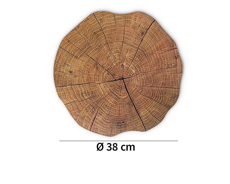 matches21 HOME & HOBBY Platzset Abwaschbare Tischsets 4er Set Baumstamm Hol günstig online kaufen