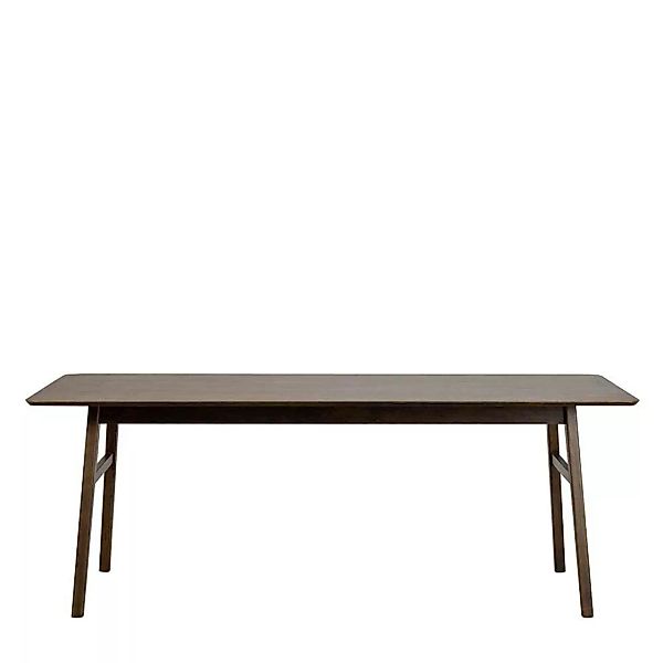 Tisch Esszimmer in Eiche dunkel rechteckiger Tischplatte günstig online kaufen