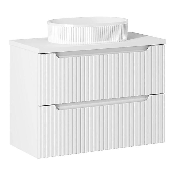 Waschtisch 80cm mit Keramikwaschbecken, weiß, NEWPORT-56-WHITE günstig online kaufen