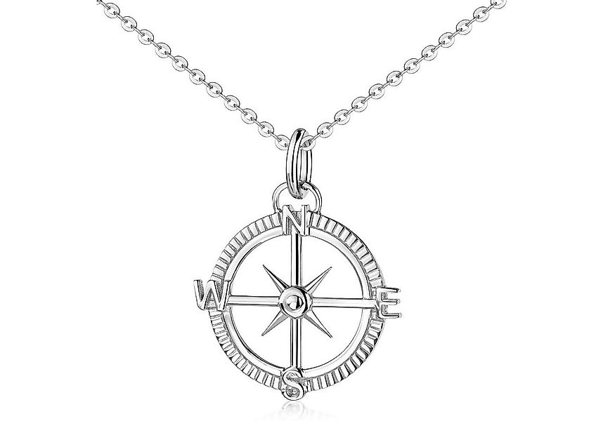 Materia Kettenanhänger Silber Kompass / Windrose Ø21mm KA-516, 925 Sterling günstig online kaufen