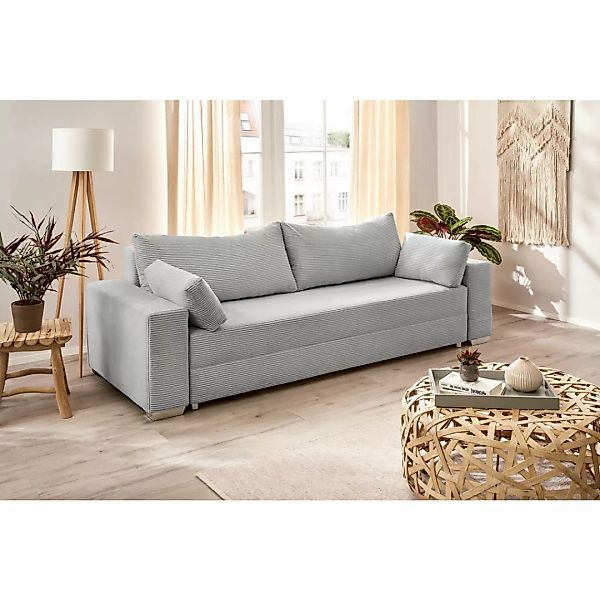 Schlafsofa Turin silber B/H/T: ca. 240x74x95 cm günstig online kaufen