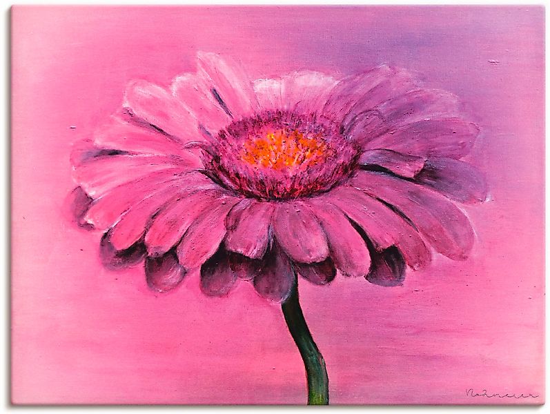 Artland "Gerbera" Blumen 1 Stk. tlg. auf Holzrahmen gespannt günstig online kaufen