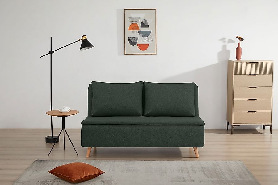 Home affaire 2-Sitzer "AINSLEY 140 cm - verstellbare Rückenlehne" wandelbar günstig online kaufen