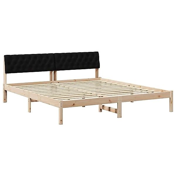 vidaXL Bettgestell Braun und Schwarz 180 x 200 cm Massivholz Kiefer 3394345 günstig online kaufen