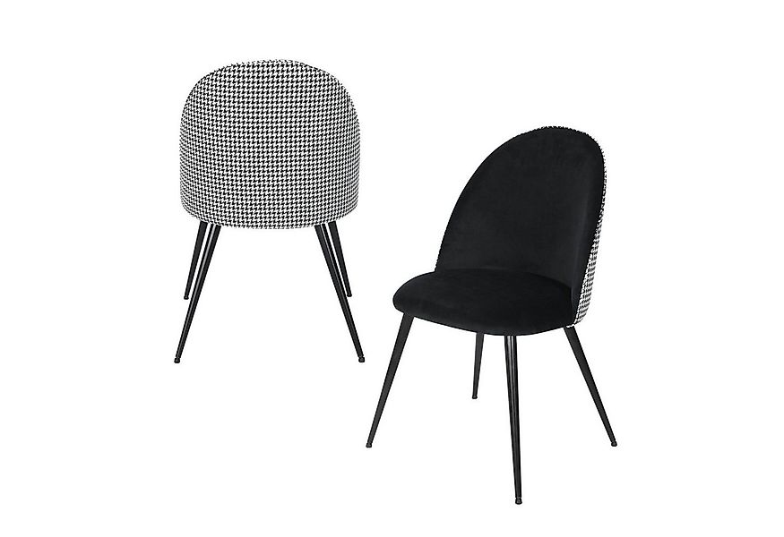 HTI-Living Esszimmerstuhl Stuhl Tampa Hahnentritt Schwarz-Weiß (Stück, 2 St günstig online kaufen