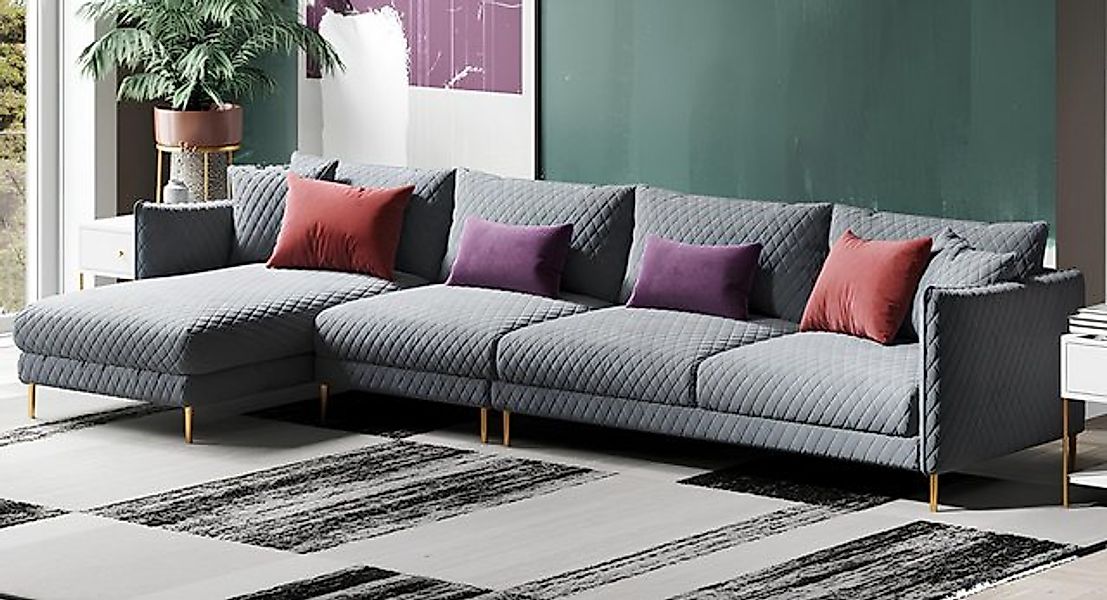 Xlmoebel Ecksofa Modernes Stoff Relax-Sofa mit luxuriöser Wohnlandschaft in günstig online kaufen