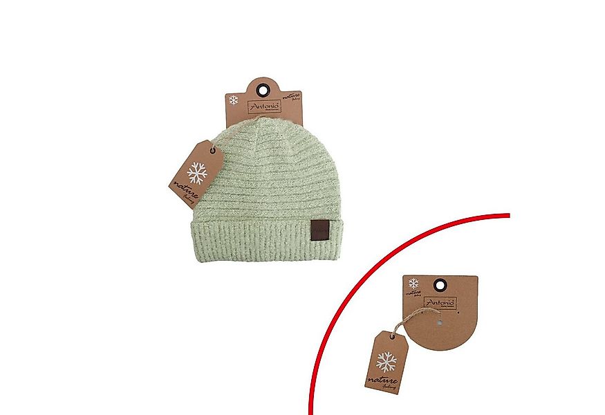 Antonio Strickmütze Antonio Damen Strick Mütze Bouclé Beanie Green (1-St) günstig online kaufen