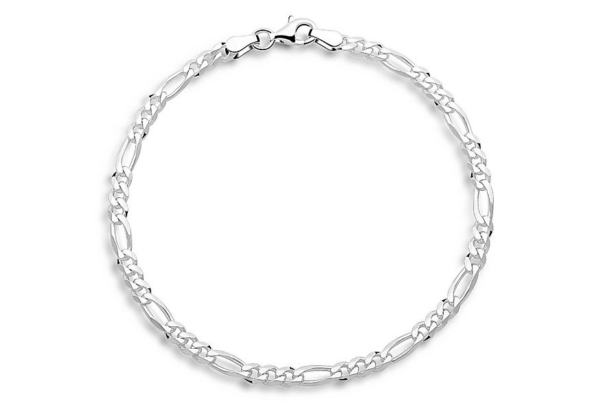 Tony Fein Silberarmband Figaroarmband 4mm 925er Silber Hochglanzpoliert, Ma günstig online kaufen