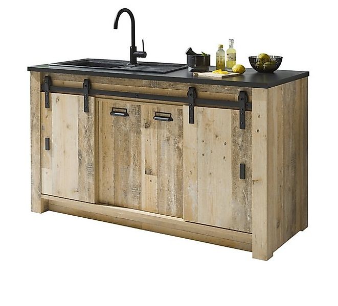 Furn.Design Spülenunterschrank Stove (Küchenschrank in Used Wood Vintage, 1 günstig online kaufen