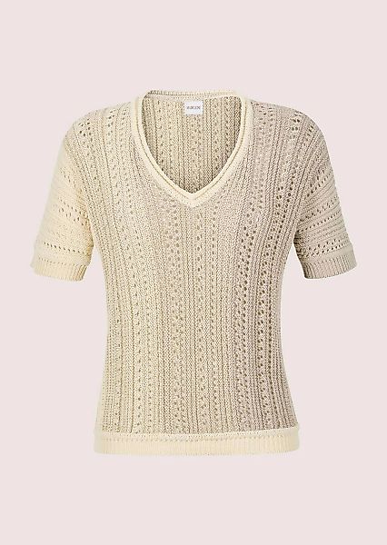 MADELEINE Longpullover "Strickpullover Ajourshirt mit Glanzeffekt" günstig online kaufen