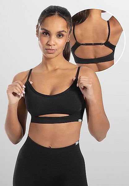 Smilodox Sport-BH Nesa, Blickdicht Rutschfestes Sport Bra, Gerippter Stoff günstig online kaufen