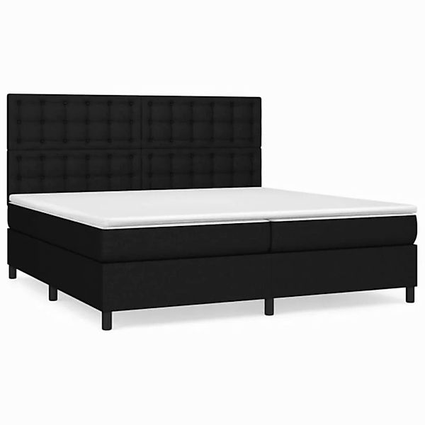 vidaXL Boxspringbett Boxspringbett mit Matratze Schwarz 200x200 cm Stoff Be günstig online kaufen