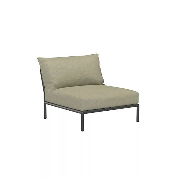 LEVEL2 Outdoor Sessel Lounge-Modul 1 Moosgrün Dunkelgrau günstig online kaufen