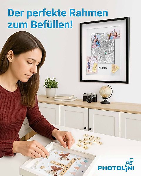 PHOTOLINI Bilderrahmen 3D-Rahmen mit Passepartout / günstig online kaufen