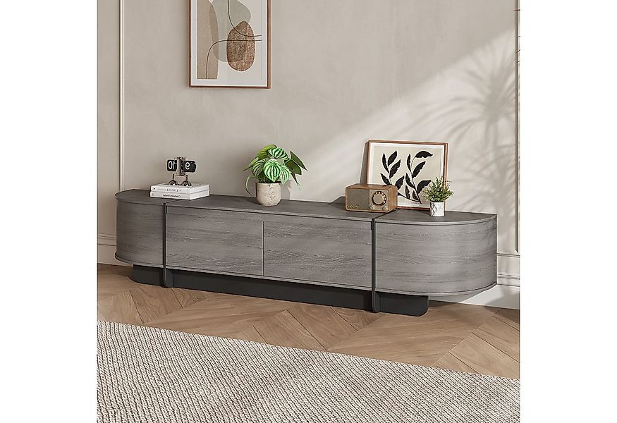 SVEYLXA TV-Schrank für Geräte bis 70 Zoll mit 2 Schubladen im Landhausstil günstig online kaufen