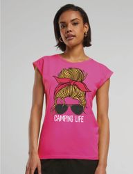 Youth Designz Print-Shirt "Camping Life Frau" günstig online kaufen