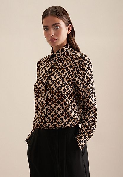seidensticker Hemdbluse "Schwarze Rose", Langarm Kragen Druck günstig online kaufen