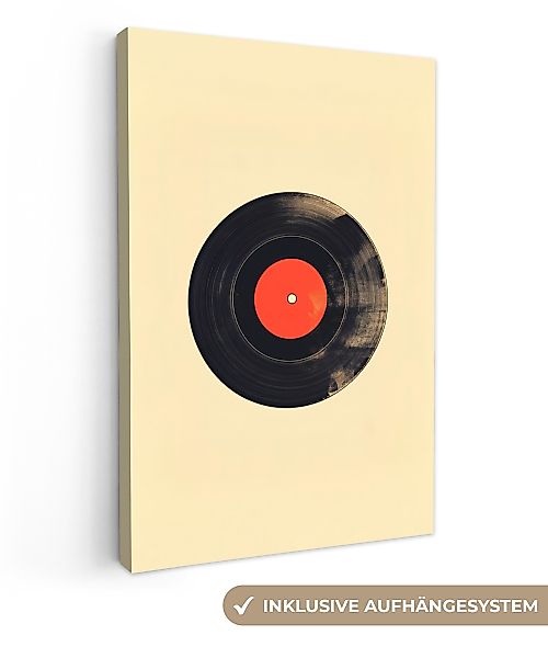 OneMillionCanvasses® Leinwandbild Illustration - Vinyl-Schallplatte - günstig online kaufen