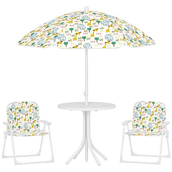 AIYAPLAY Kinder Garten Tisch und Stuhl Set Polyester Weiß 49,5L x 49,5B x 5 günstig online kaufen
