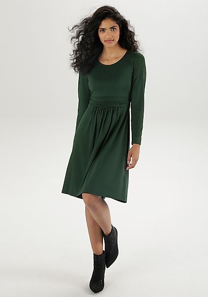 Aniston SELECTED Jerseykleid mit gerafftem Taillenbund, günstig online kaufen