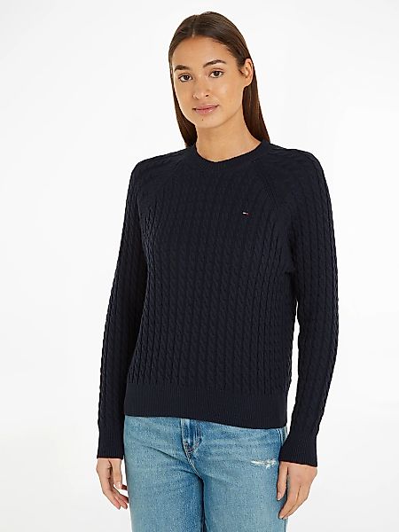 Tommy Hilfiger Rundhalspullover CO CABLE C-NK günstig online kaufen