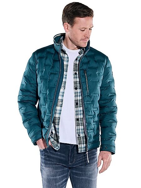 Engbers Steppjacke Herren Steppjacke mit Strickkragen, Petrolgruen günstig online kaufen