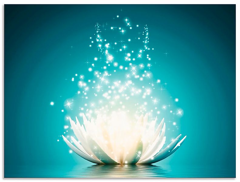 Artland "Magie der Lotus-Blume" Blumen 1 Stk. tlg. als Alubild, Leinwandbil günstig online kaufen