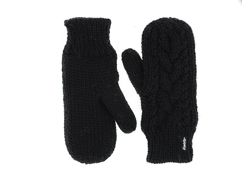Eisbär Fäustlinge AFRA gestrickte Fäustlinge mit Zopfmuster schwarz günstig online kaufen
