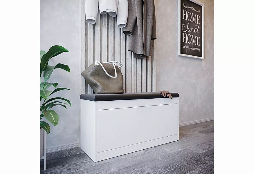 Platan Room Schuhschrank mit Sitzkissen, Schuhkommode, Schuhbank 100 cm bre günstig online kaufen