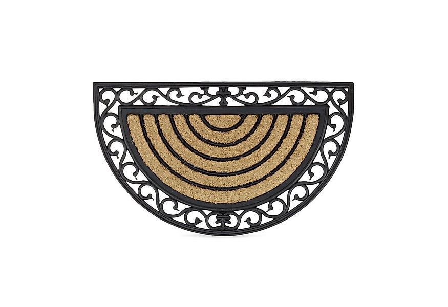 relaxdays Fußmatte Kokos halbrund, Höhe: 20 mm günstig online kaufen