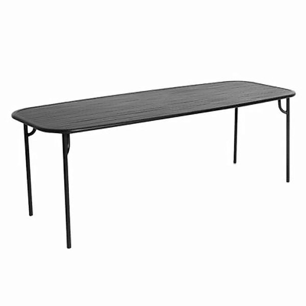 rechteckiger Tisch Week-End metall schwarz / 220 x 85 cm - Aluminium - Peti günstig online kaufen