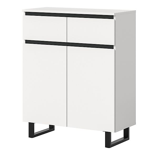 Inn.Furn Kommode in Weiß und Schwarz 80 x 99 cm Gelia günstig online kaufen