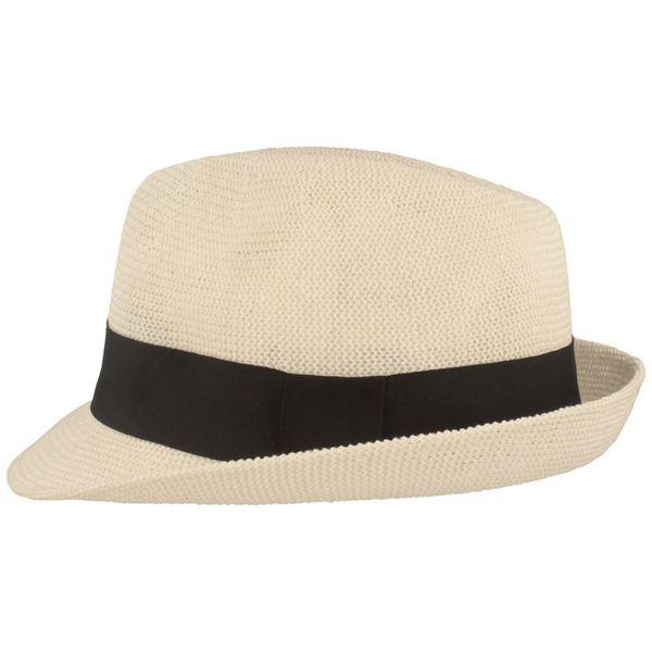 Breiter Strohhut luftiger grobmaschiger Papier Trilby günstig online kaufen