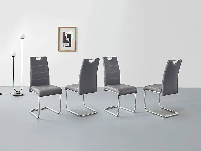 HELA Freischwinger "Flora, Esszimmerstühle", (Set), 4 St., Kunstleder, Schw günstig online kaufen