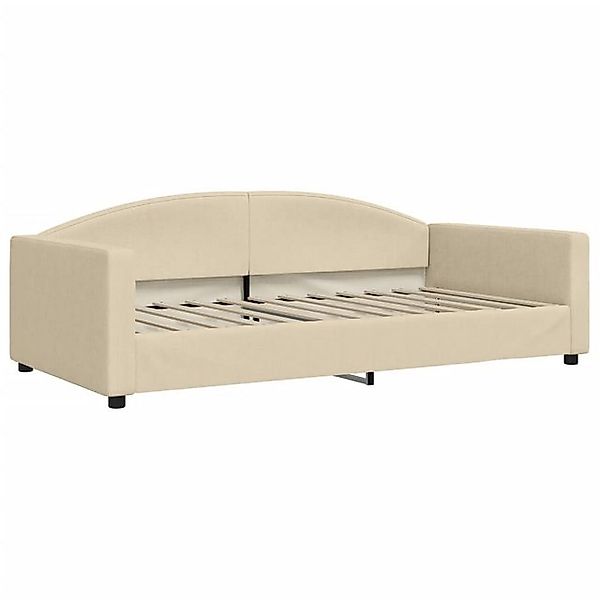 vidaXL Bettgestell, Tagesbett Creme 100x200 cm Stoff günstig online kaufen
