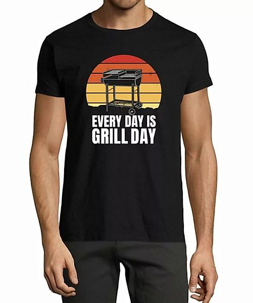 MyDesign24 T-Shirt Herren BBQ Print Shirt - Retro Grill T-Shirt Every Day i günstig online kaufen