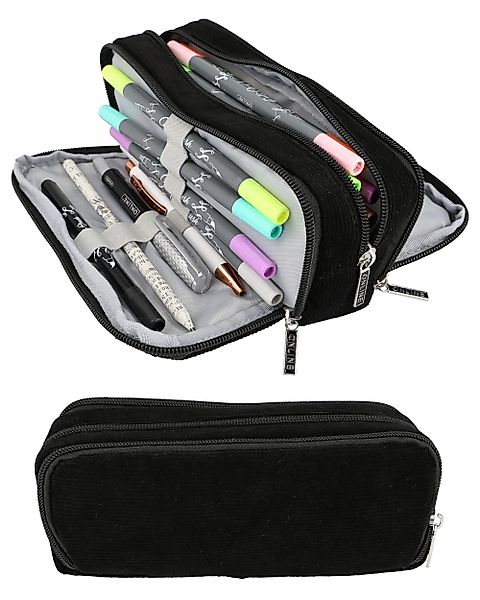 Online Pen Federmäppchen Schlampermäppchen Triple, (Schwarze günstig online kaufen