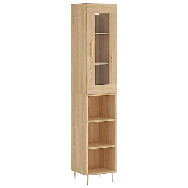 vidaXL Highboard Sonoma-Eiche 34,5x34x180 cm Holzwerkstoff 3199356 günstig online kaufen